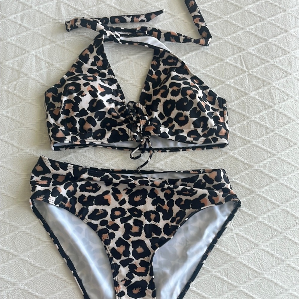 Leopard Print Bikini Set